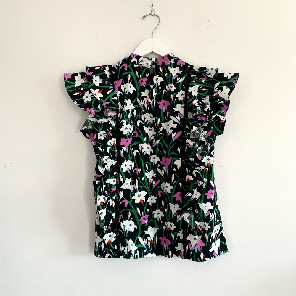 VERONICA BEARD Ruffle Sol Top - Picture 2 of 13